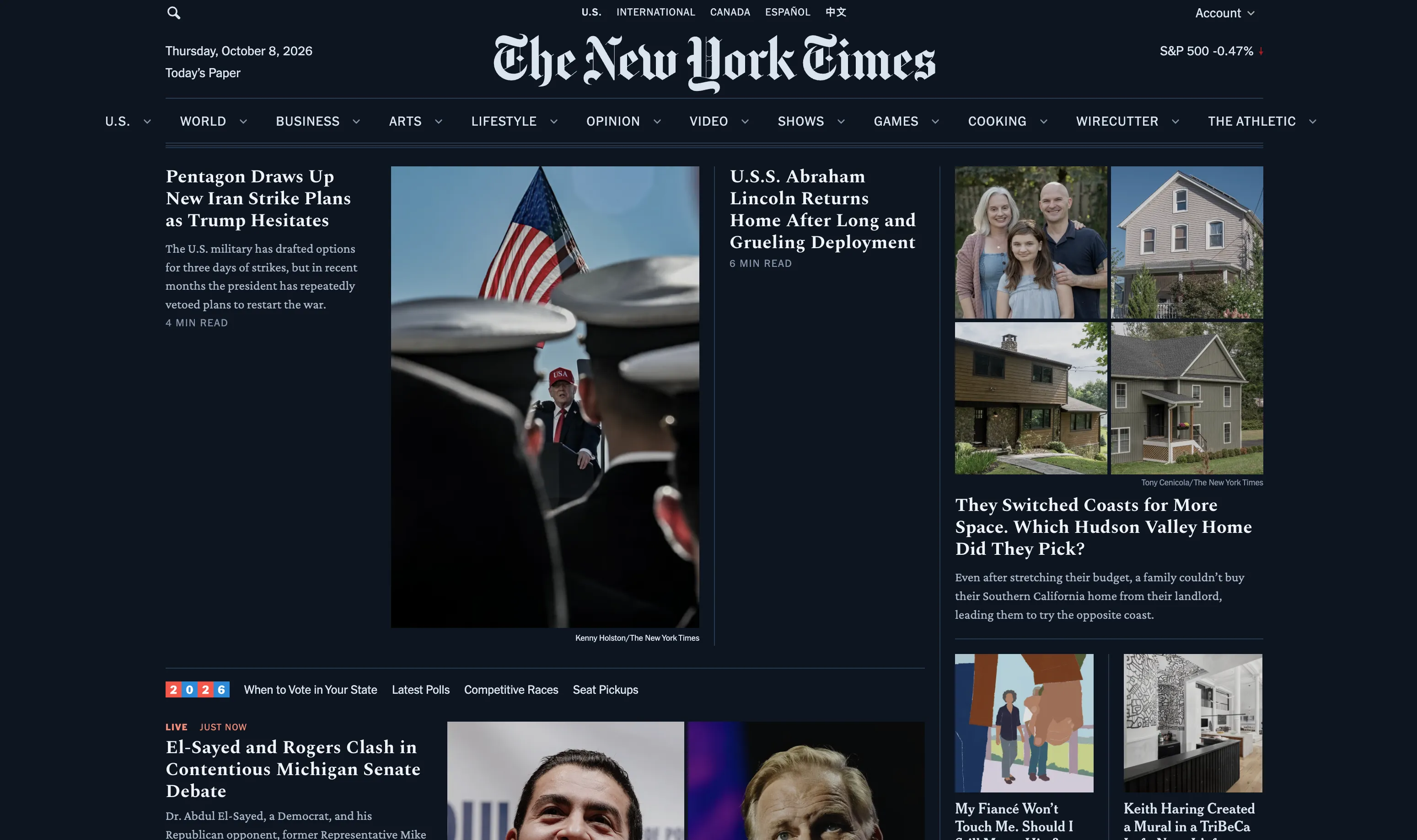 The New York Times restyled with Stylebot: Midnight Edition