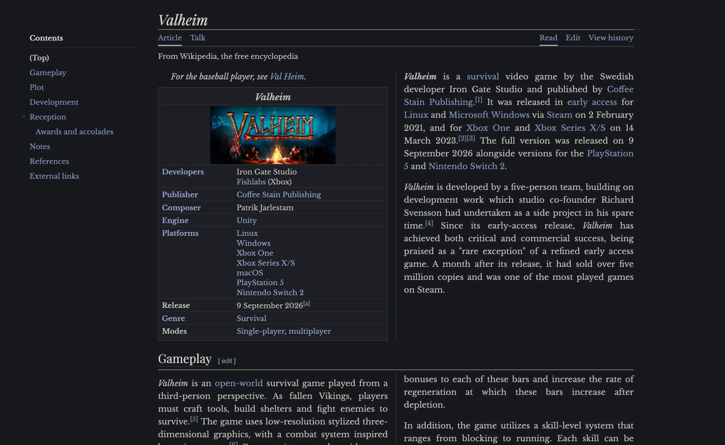 Wikipedia restyled with Stylebot: Slate & Ash