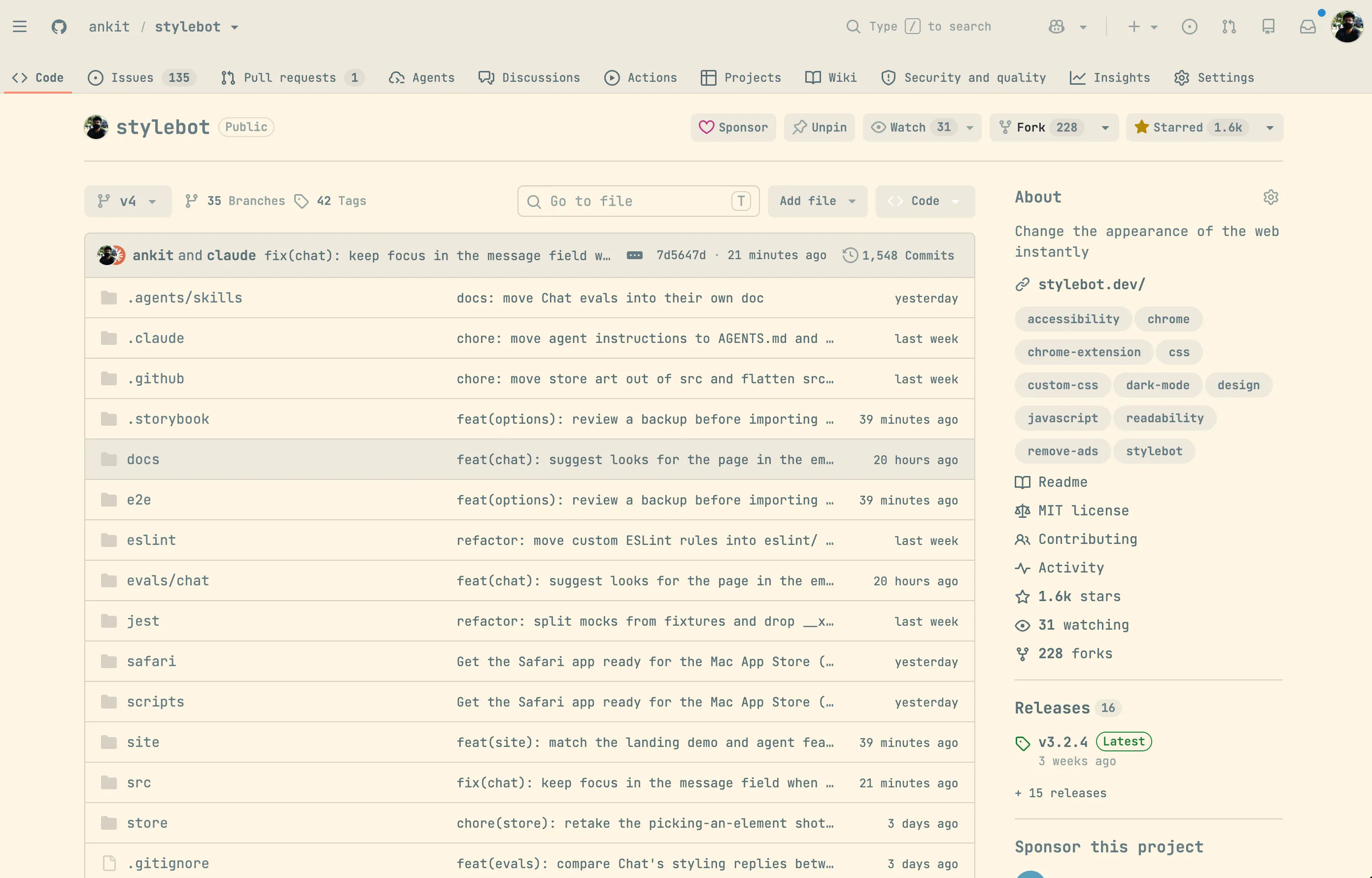 GitHub restyled with Stylebot: Solarized Light