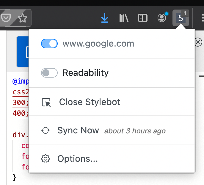Sync now using browser popup